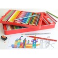 Kredki Faber-Castell Zamek 60 szt. i akcesoria w metalowej kasetce - zawartość.jpg