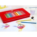 Kredki Faber-Castell Zamek 60 szt. i akcesoria w metalowej kasetce - prezentacja.jpg