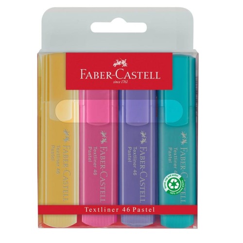 Zakreślacze Faber-Castell 1546 4 szt. odcienie pastelowe.jpg
