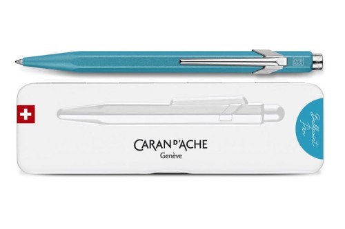 Długopis Caran d'Ache 849 COLORMAT-X turkusowy z etui.jpg