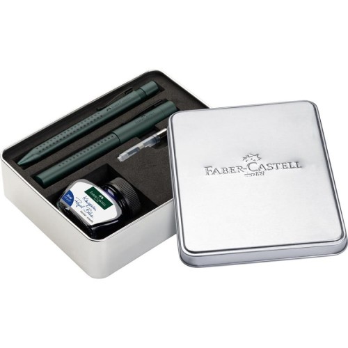 Zestaw prezentowy Faber-Castell Grip 2011 Mistletoe pióro wieczne, długopis, atrament i konwerter edycja limitowana.jpg