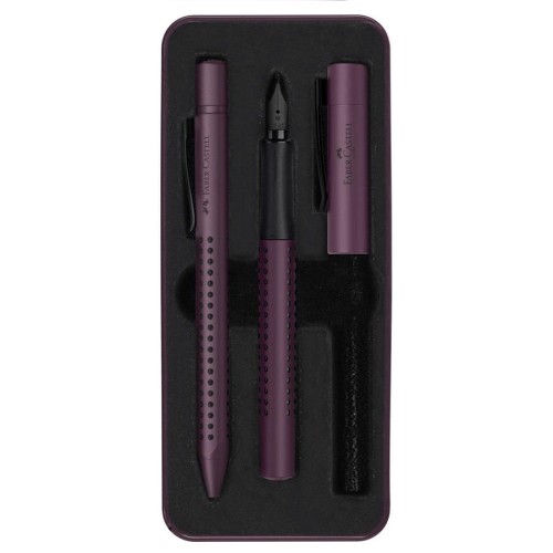 Zestaw prezentowy Faber-Castell Grip 2011 Berry pióro wieczne i długopis edycja limitowana.jpg