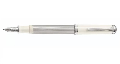 Pióro wieczne Pelikan Souveran M405 srebrno-białe.jpg
