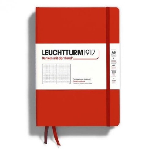 Notatnik Leuchtturm1917 Medium A5 Natural Colours Fox Red czerwony twarda okładka.jpg
