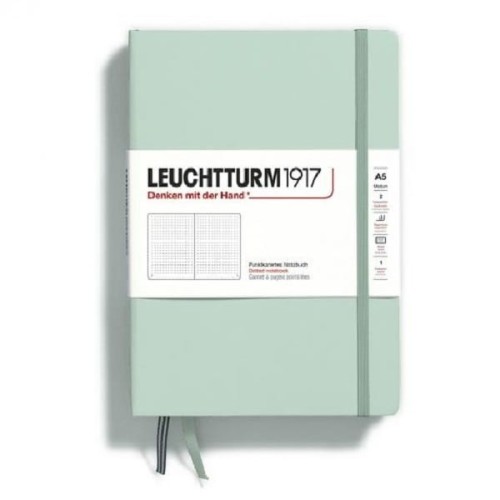 Notatnik Leuchtturm1917 Medium A5 Natural Colours Mint Green miętowy twarda okładka.jpg