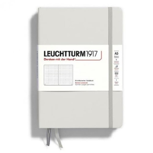 Notatnik Leuchtturm1917 Medium A5 Natural Colours Light Grey szary twarda okładka.jpg