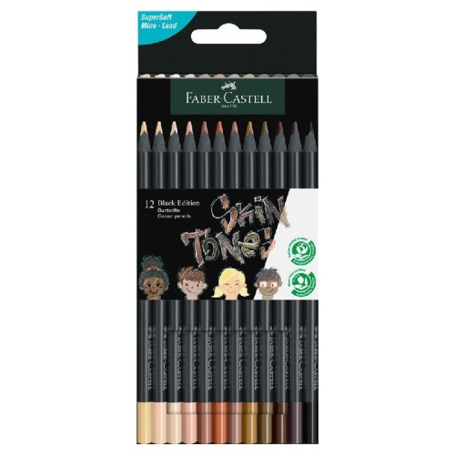 Kredki Faber-Castell Black Edition 12 szt. w odcieniach skóry.jpg