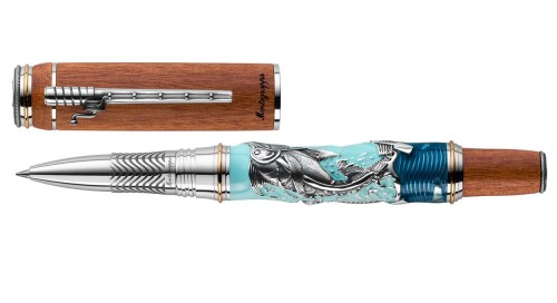 Pióro kulkowe Montegrappa Ernest Hemingway The Old Man And The Sea srebrne edycja limitowana.jpg