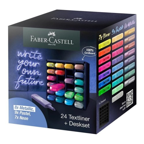 Zakreślacze Faber-Castell 1546 24 szt. - prezenter na biurko.jpg
