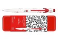 Długopis Caran d'Ache 849 x Keith Haring biały z etui edycja specjalna.jpg