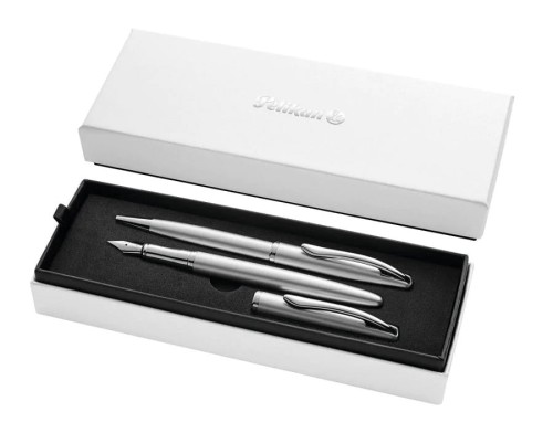 Zestaw pióro wieczne i długopis Pelikan Jazz Noble Elegance Silver.jpg