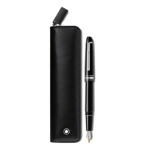 Zestaw pióro wieczne Montblanc Meisterstuck Classique Platinum i etui.jpg