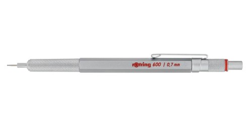 Ołówek automatyczny Rotring 600 0,7 mm srebrny.jpg