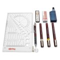 Zestaw isographów Rotring College 0.25, 0.35, 0.5 - elementy.jpg